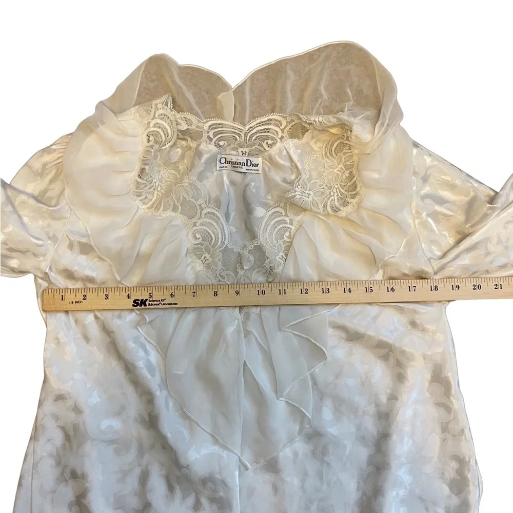 Christian Dior vintage Union Made in USA floral/paisley print/ Small night shirt - Picture 15 of 16